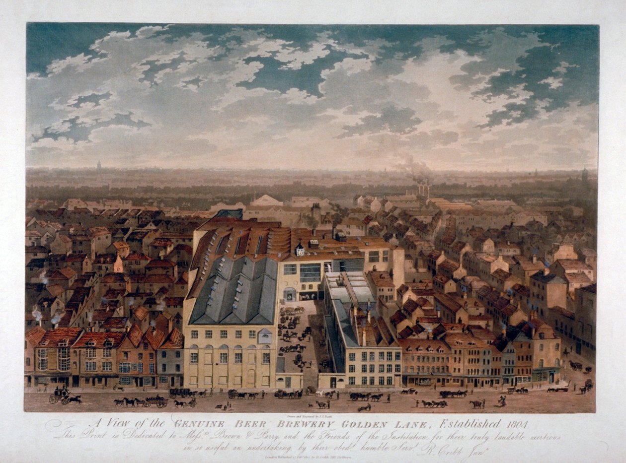 The Genuine Beer Brewery, Golden Lane, London, 1807 alkotó: JS Barth