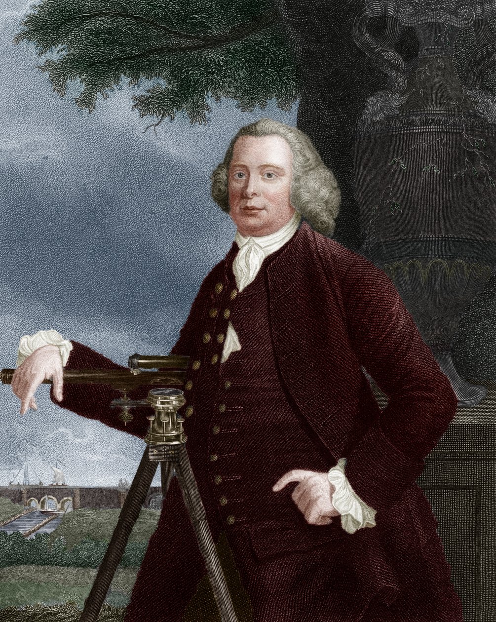 James Brindley, 18. századi angol építőmérnök és csatornaépítő, 1836. alkotó: JT Wedgwood