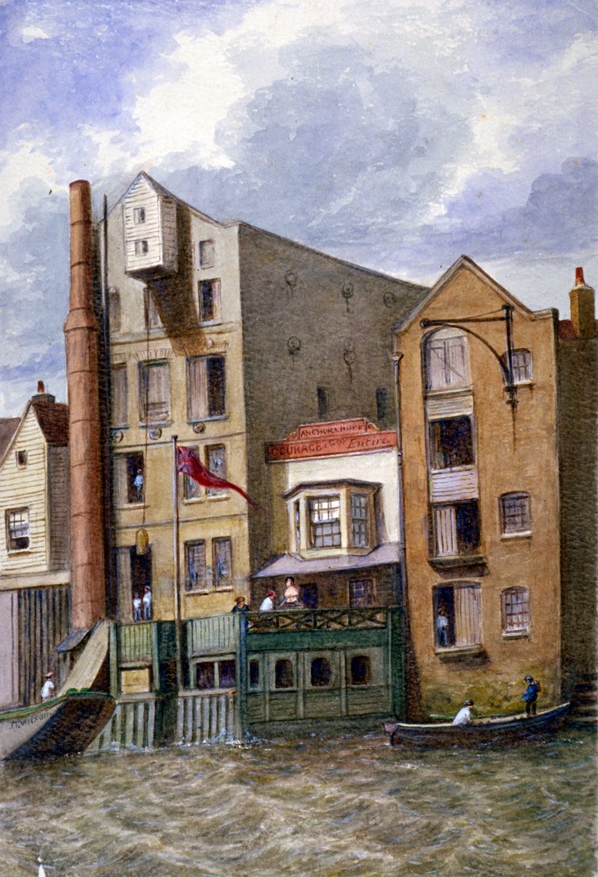 Anchor and Hope Inn, New Crane Stairs, Shadwell, London, 1870 alkotó: JT Wilson