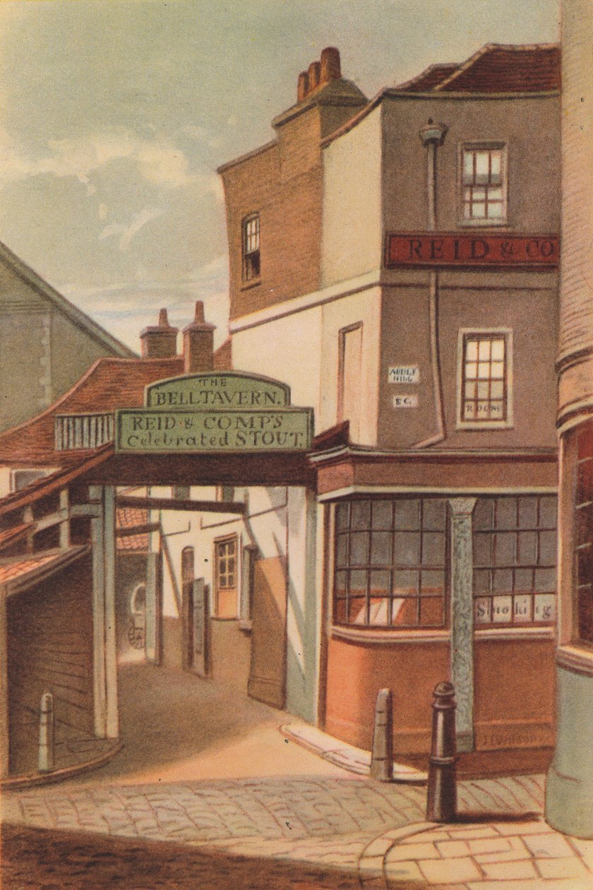 Bell Tavern, Addle Hill, London, 1868 alkotó: JT Wilson