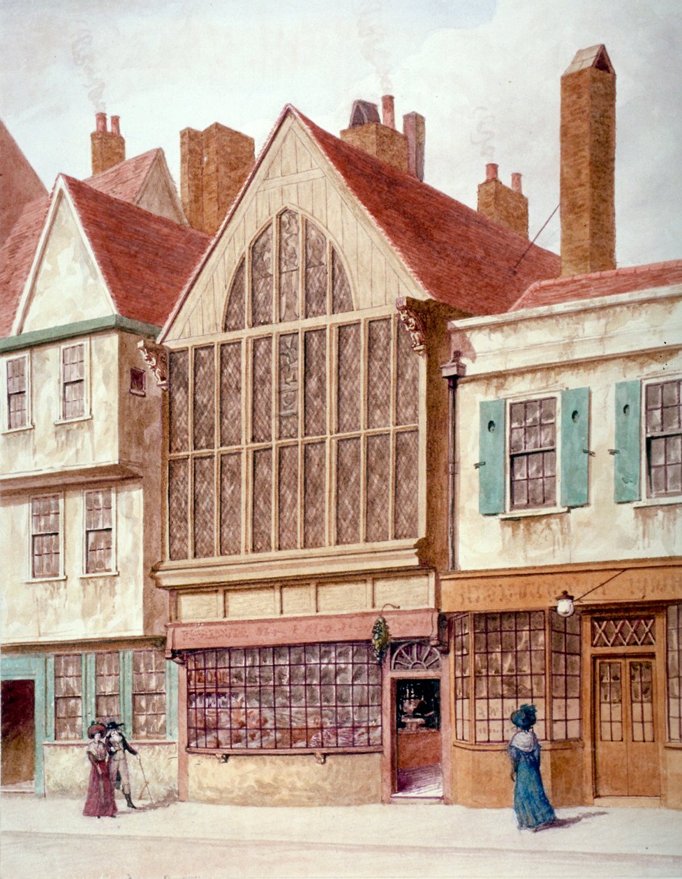 Kilátás a Trinity Hallra, Aldersgate Street, London City, 1780. alkotó: JT Wilson