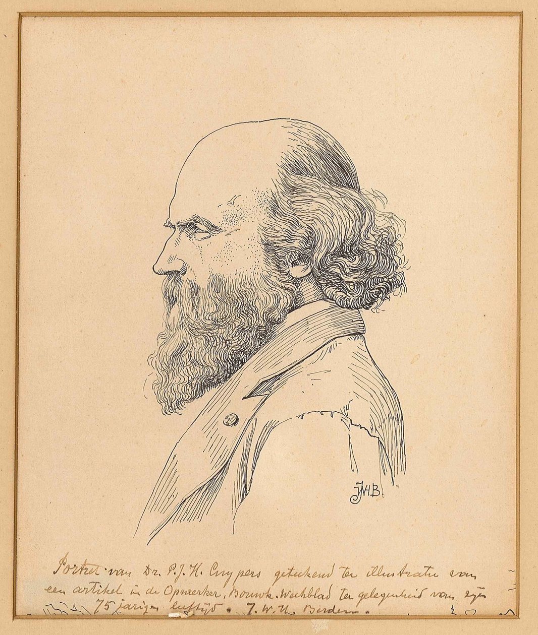 Pierre Cuypers portréja alkotó: J.W.H. Berden