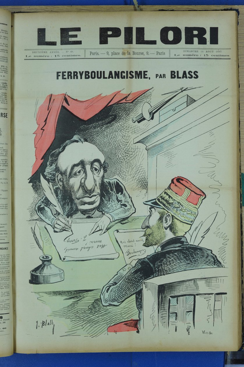 Cover of “” Le Pilori””, Satirique en Colours alkotó: J. (1847 1892) Blass