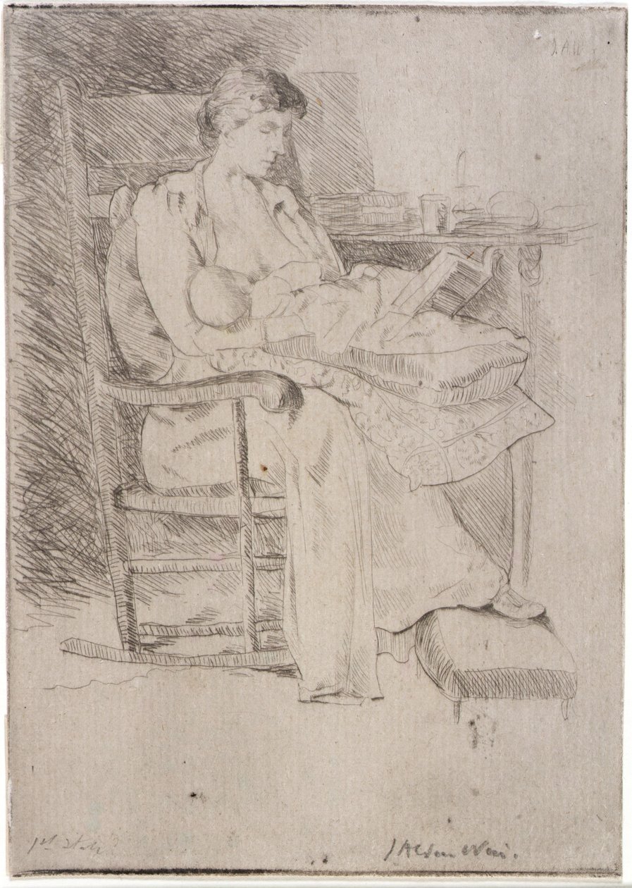 Anya és gyermeke 2. alkotó: J. Alden Weir