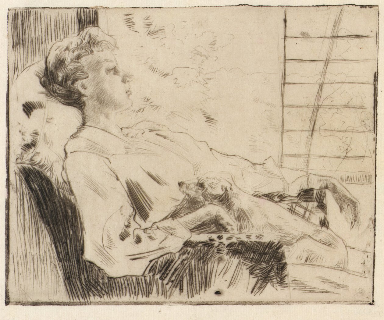 A Piazza téren alkotó: J. Alden Weir