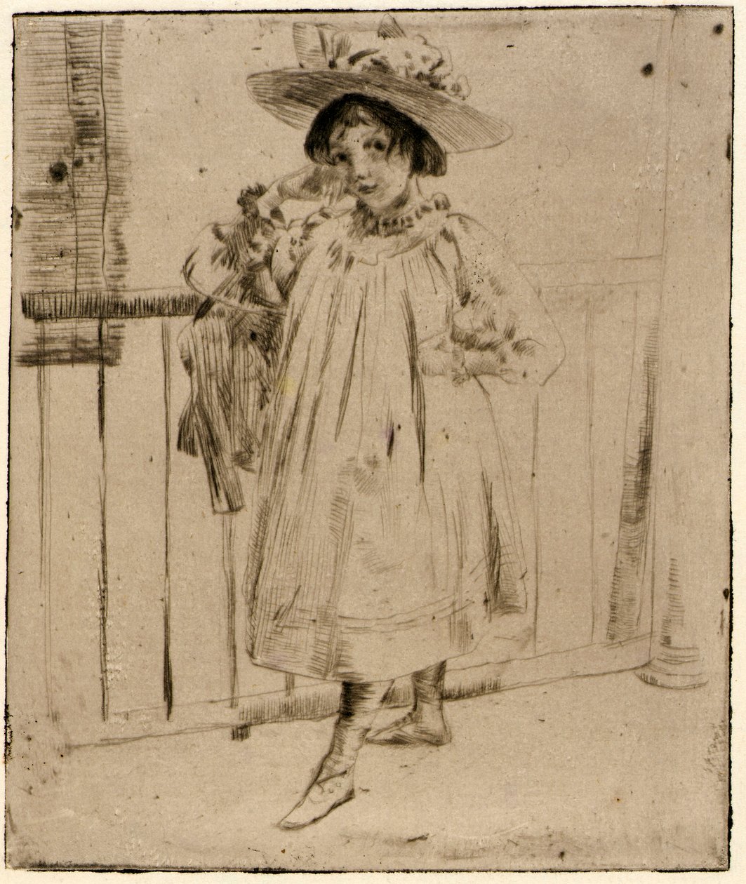 A verandán alkotó: J. Alden Weir