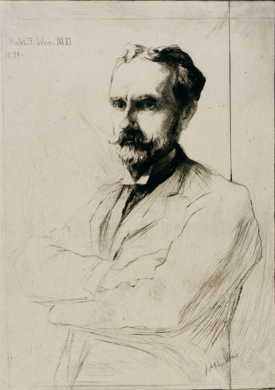 Dr. Robert F. Weir portréja alkotó: J. Alden Weir