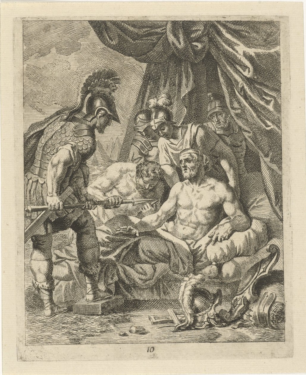 Akhilleusz meggyógyítja Telephost Jelenetek Akhilleusz életéből (sorozat címe) Vitam et mortem achilli (sorozat címe) alkotó: J. Alexander Janssens