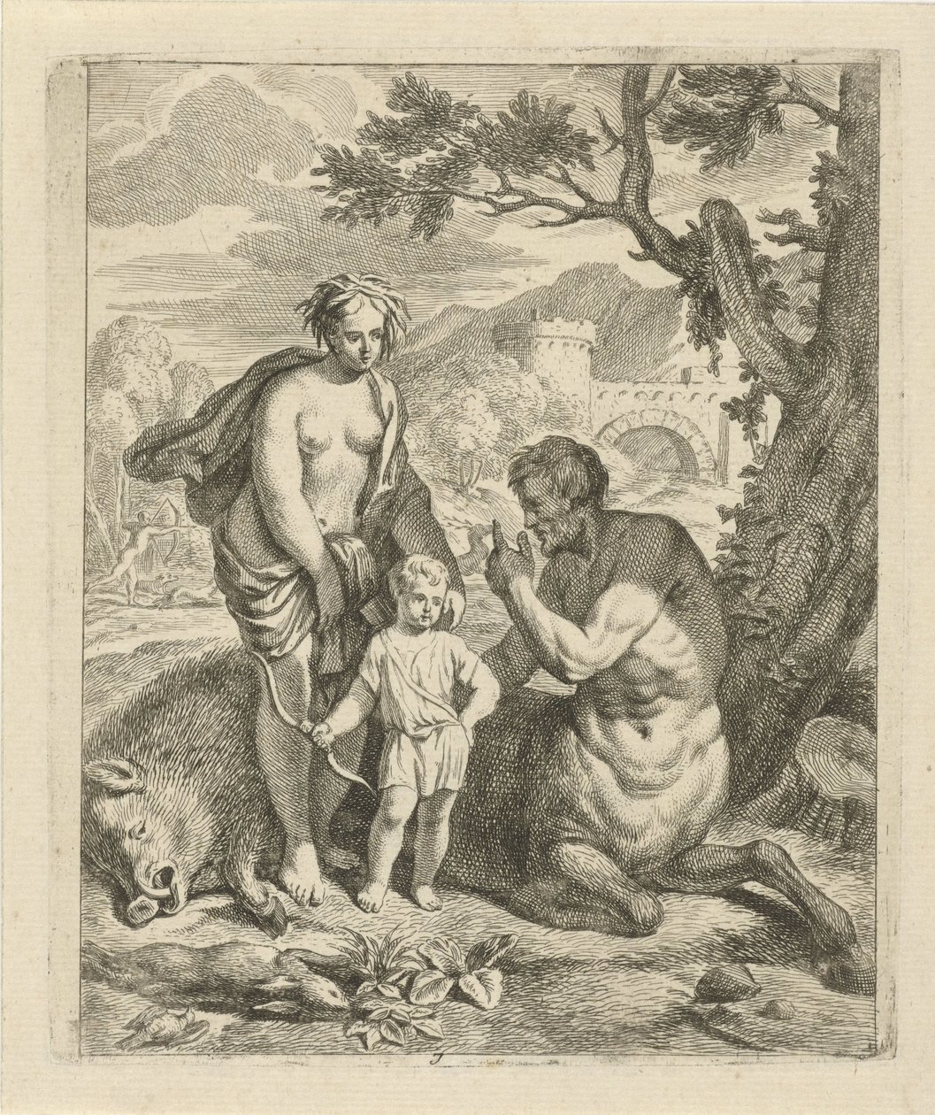 Akhilleust Chiron tanította Jelenetek Akhilleusz életéből (sorozat címe) Vitam et mortem achilli (sorozat címe) alkotó: J. Alexander Janssens