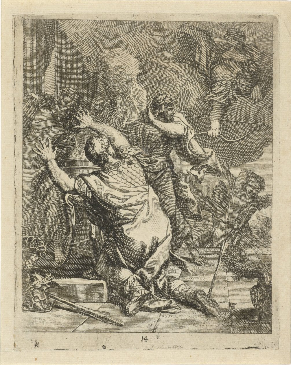 Akhilleusz halála Jelenetek Akhilleusz életéből (sorozat címe) Vitam et mortem achilli (sorozat címe) alkotó: J. Alexander Janssens