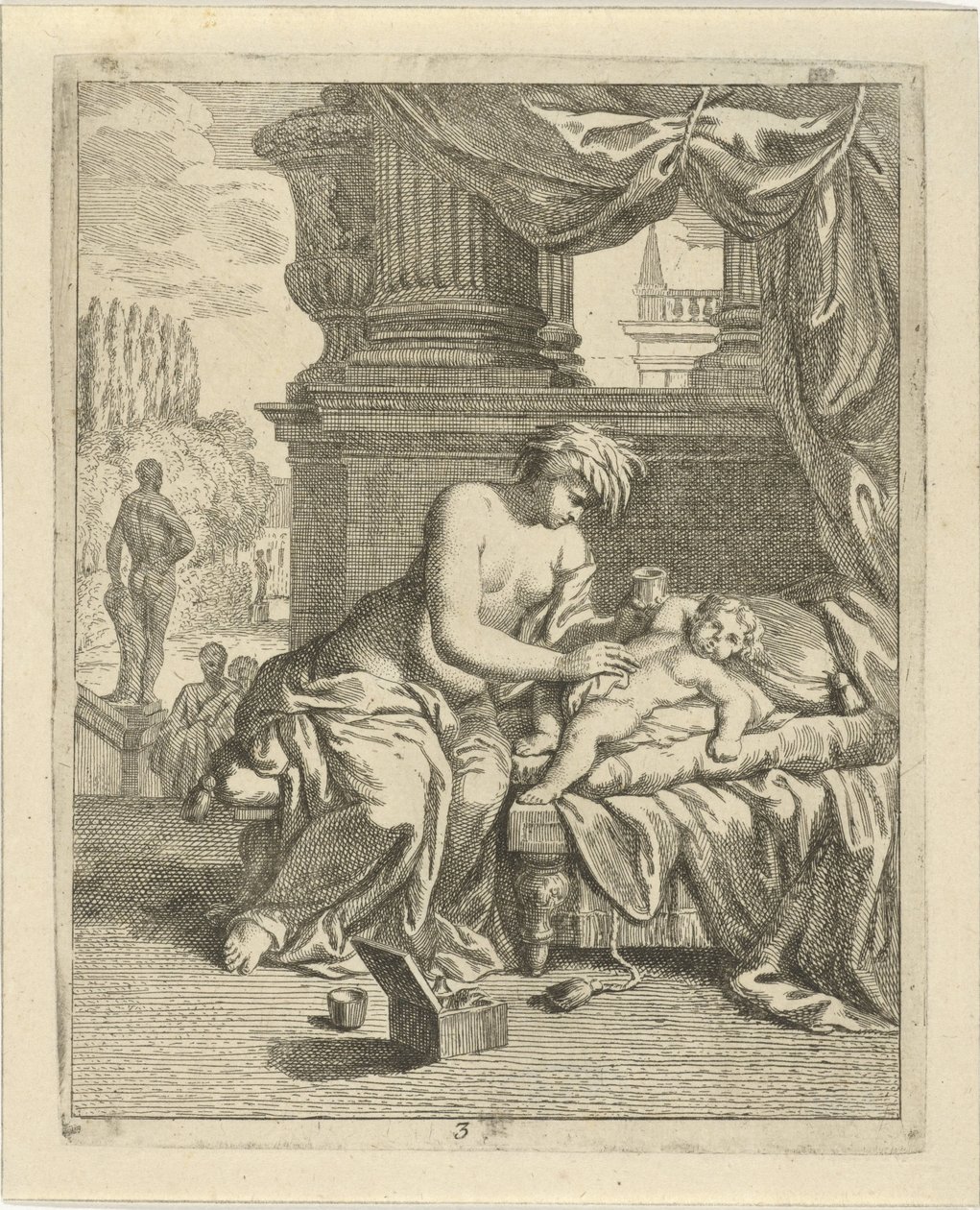 Thetis bekeni Achilleust ambróziával Jelenetek Akhilleusz életéből (sorozat címe) Vitam et mortem achilli (sorozat címe) alkotó: J. Alexander Janssens