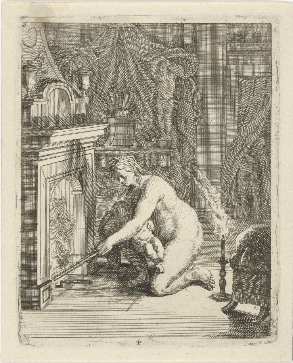 Thetis tűzbe helyezi Akhilleust Jelenetek Akhilleusz életéből (sorozat címe) Vitam et mortem achilli (sorozat címe) alkotó: J. Alexander Janssens