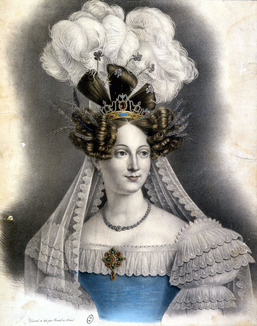 Angouleme hercegnő portréja (Marie Therese vagy Madame Royale alkotó: J. B. (after) Pointel du Portail