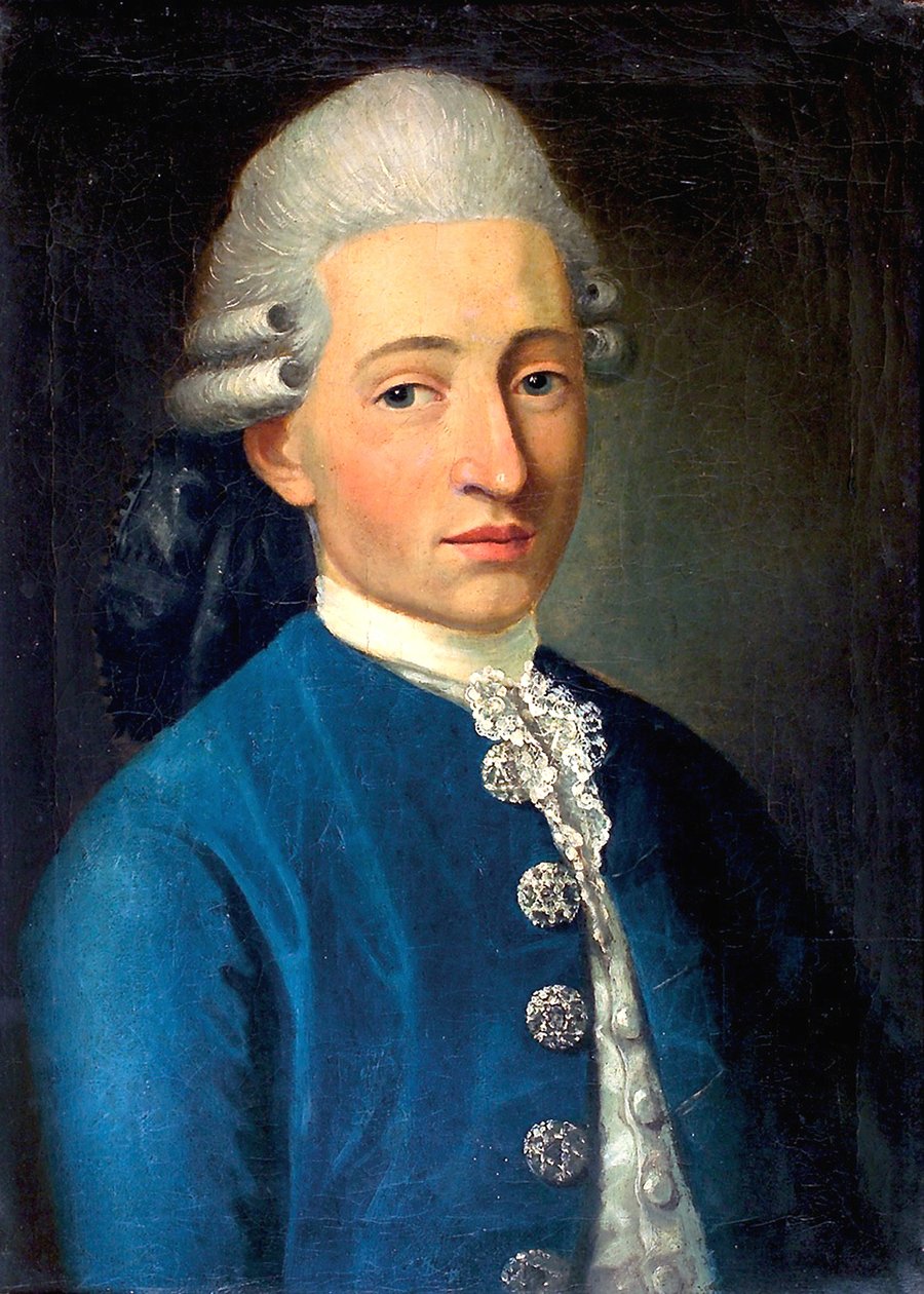 Wolfgang Amadeus Mozart fiatalember portréja, 1772 alkotó: J. B. Delahaye