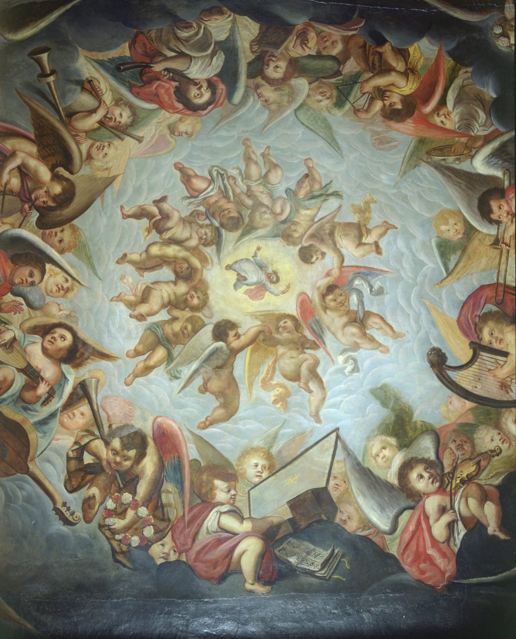 A mennyei szoba mennyezete, Bolsover Castle, Derbyshire, 2000 alkotó: J Bailey
