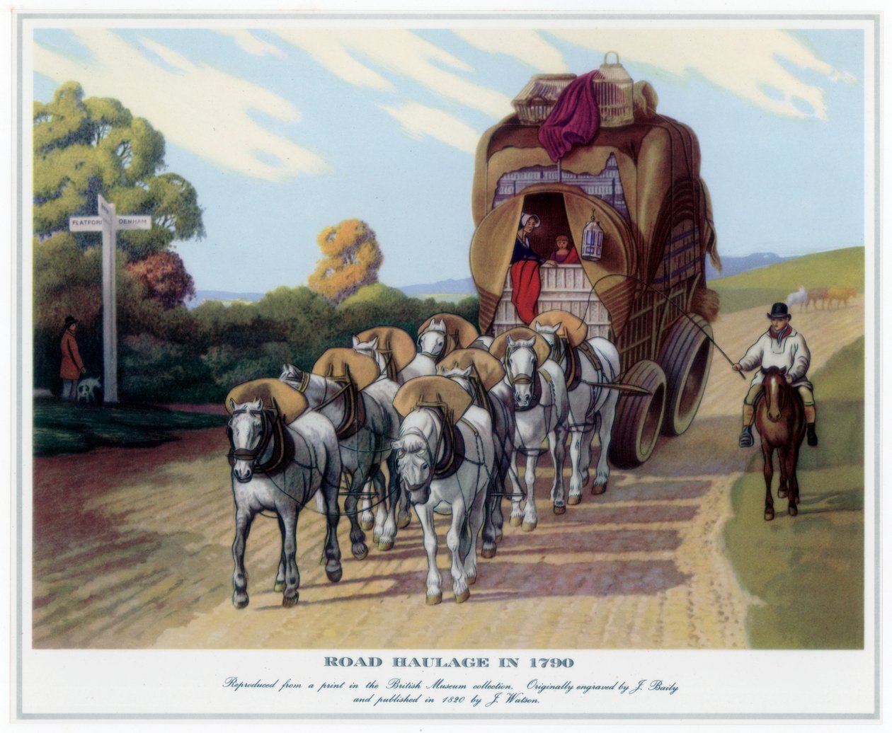 „Közúti fuvarozás 1790-ben”, 1820. alkotó: J Baily