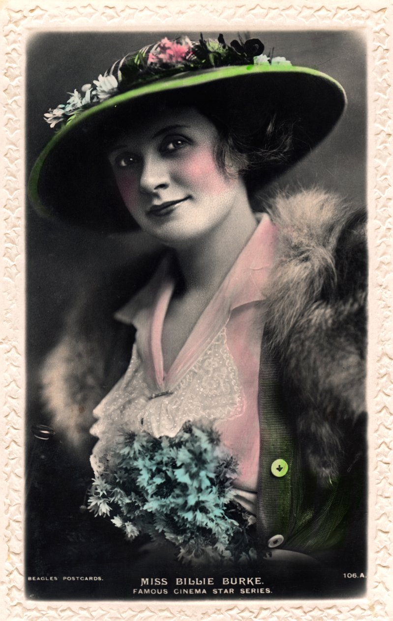 Billie Burke 1886-1970, amerikai színésznő, a XX. század elején. alkotó: J. Beagles and Co.