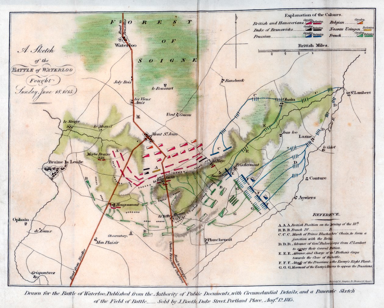 Waterloo-i csata, 1815-1816. alkotó: J Booth