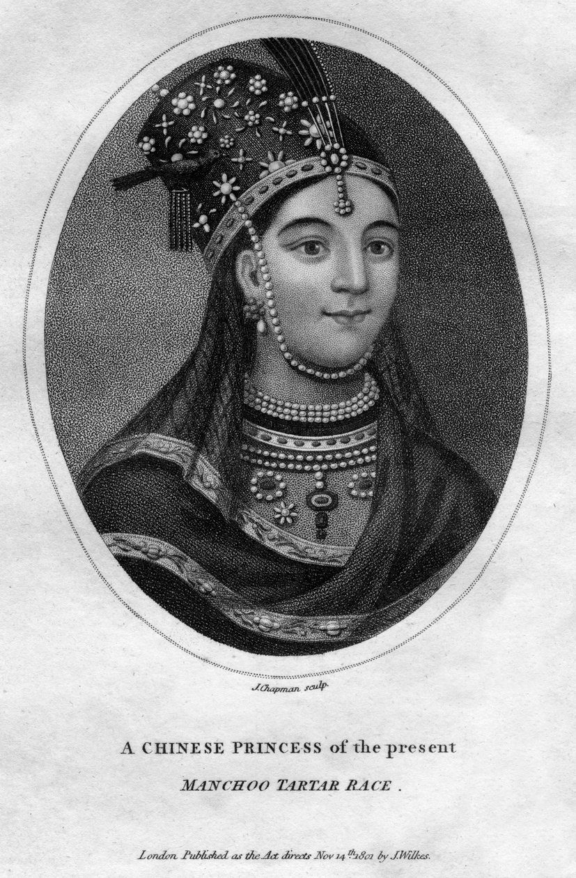 A manchoo tatár faj kínai hercegnője, 1801. alkotó: J. Chapman