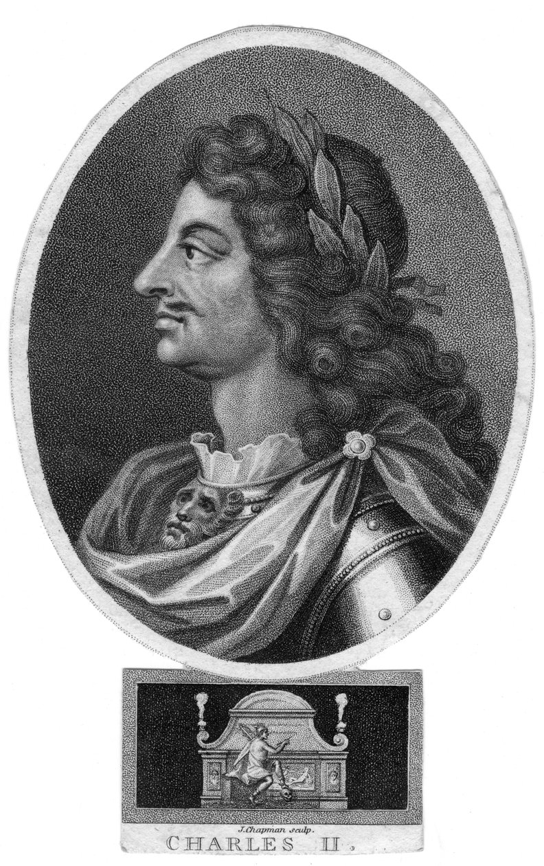 II. Károly, Anglia, Skócia és Írország királya, 19. század. alkotó: J. Chapman