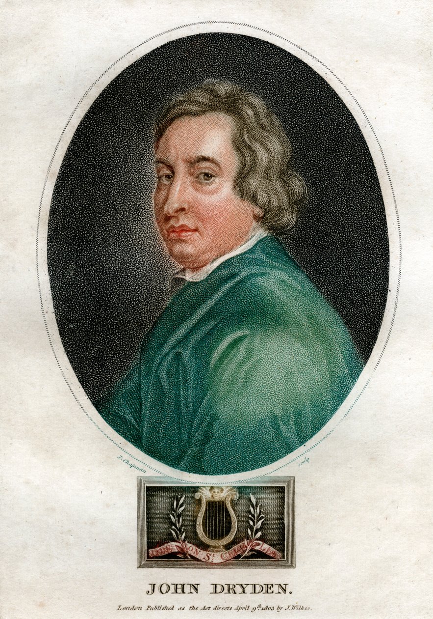 John Dryden, 17. századi angol drámaíró és költődíjas, 1803. alkotó: J. Chapman