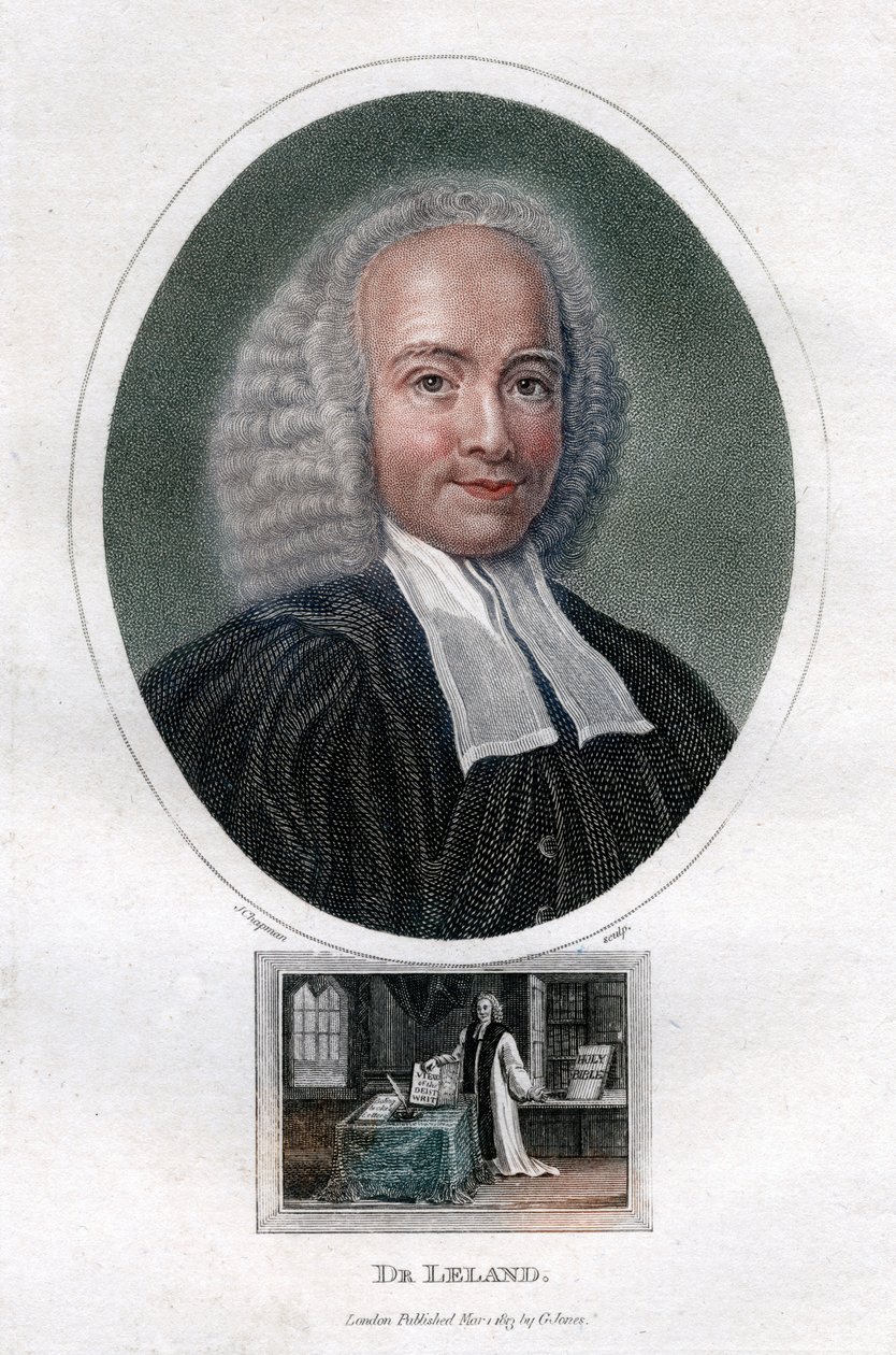 John Leland, 18. századi angol presbiteri lelkész és teológiai művek szerzője, 1813. alkotó: J. Chapman