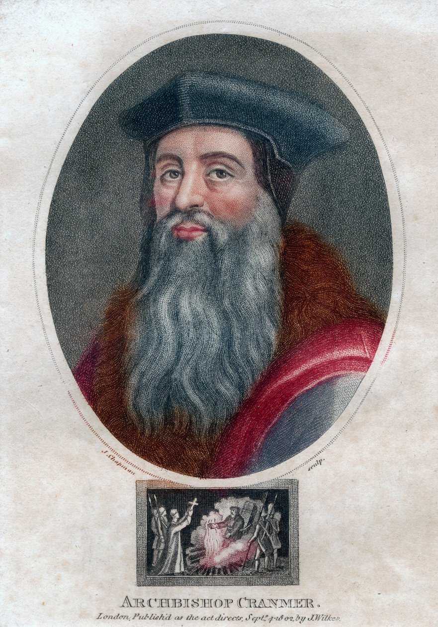 Thomas Cranmer, Canterbury érseke, 1802. alkotó: J. Chapman