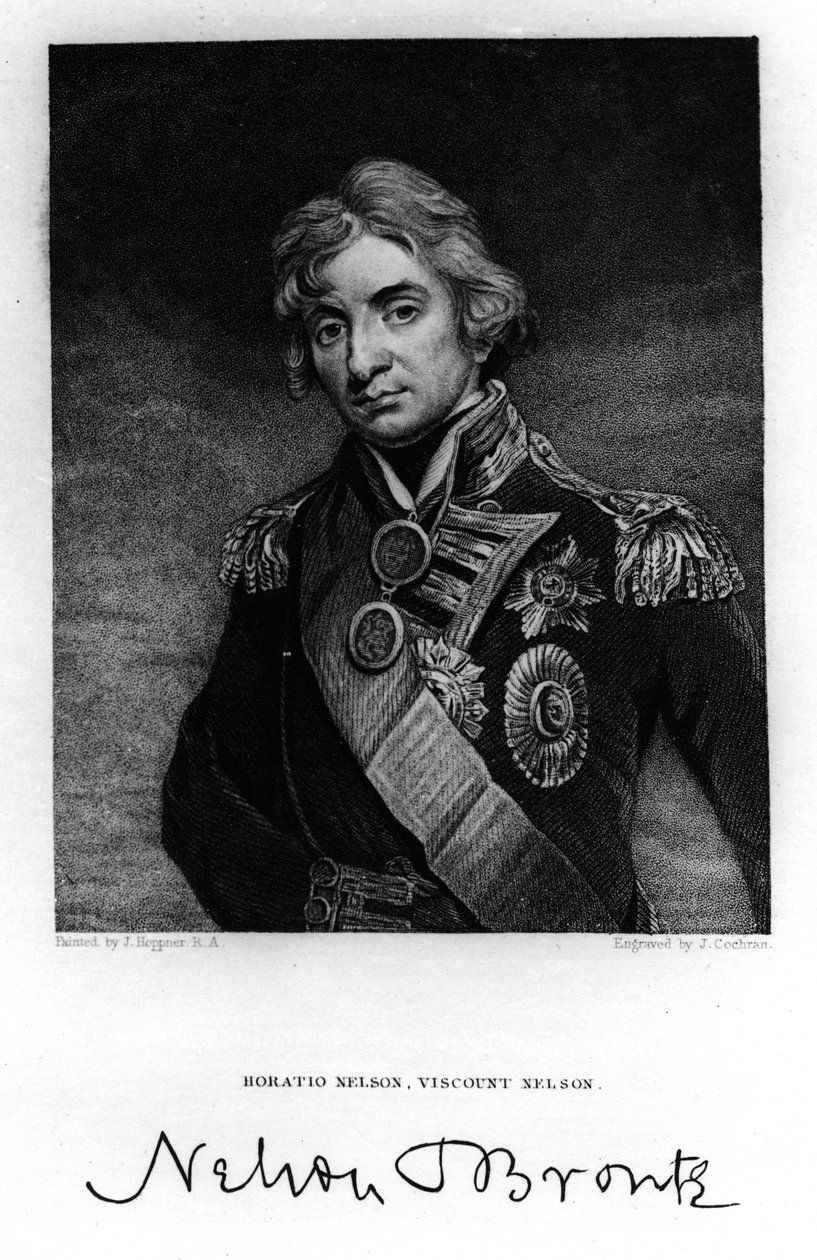 Horatio Nelson, Nelson 1. vikomt, angol haditengerészeti parancsnok, XIX alkotó: J. Cochran