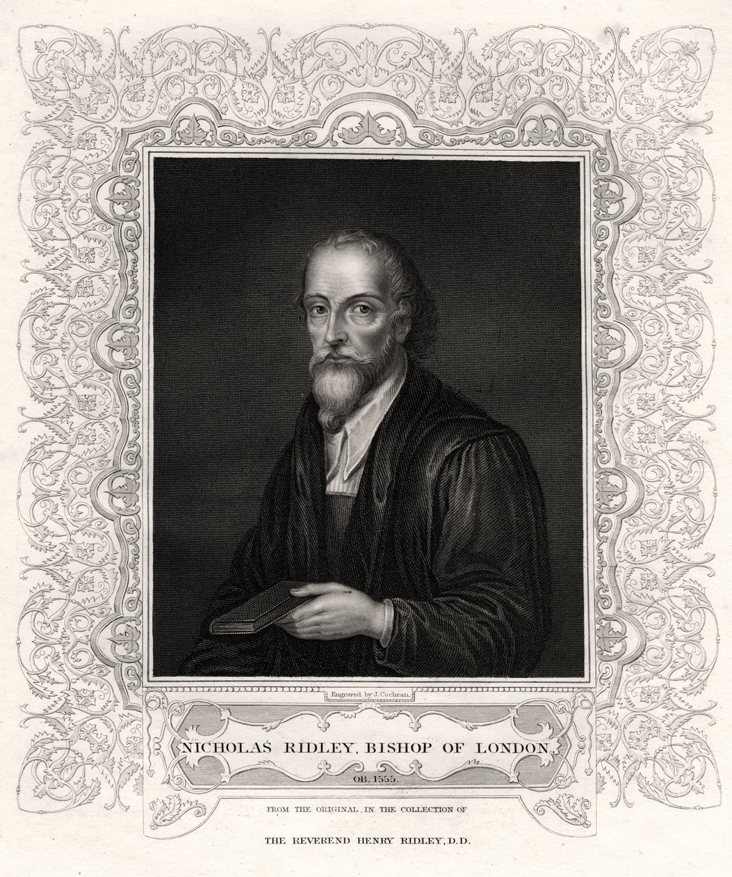 Nicholas Ridley, London püspöke, 19. század alkotó: J. Cochran