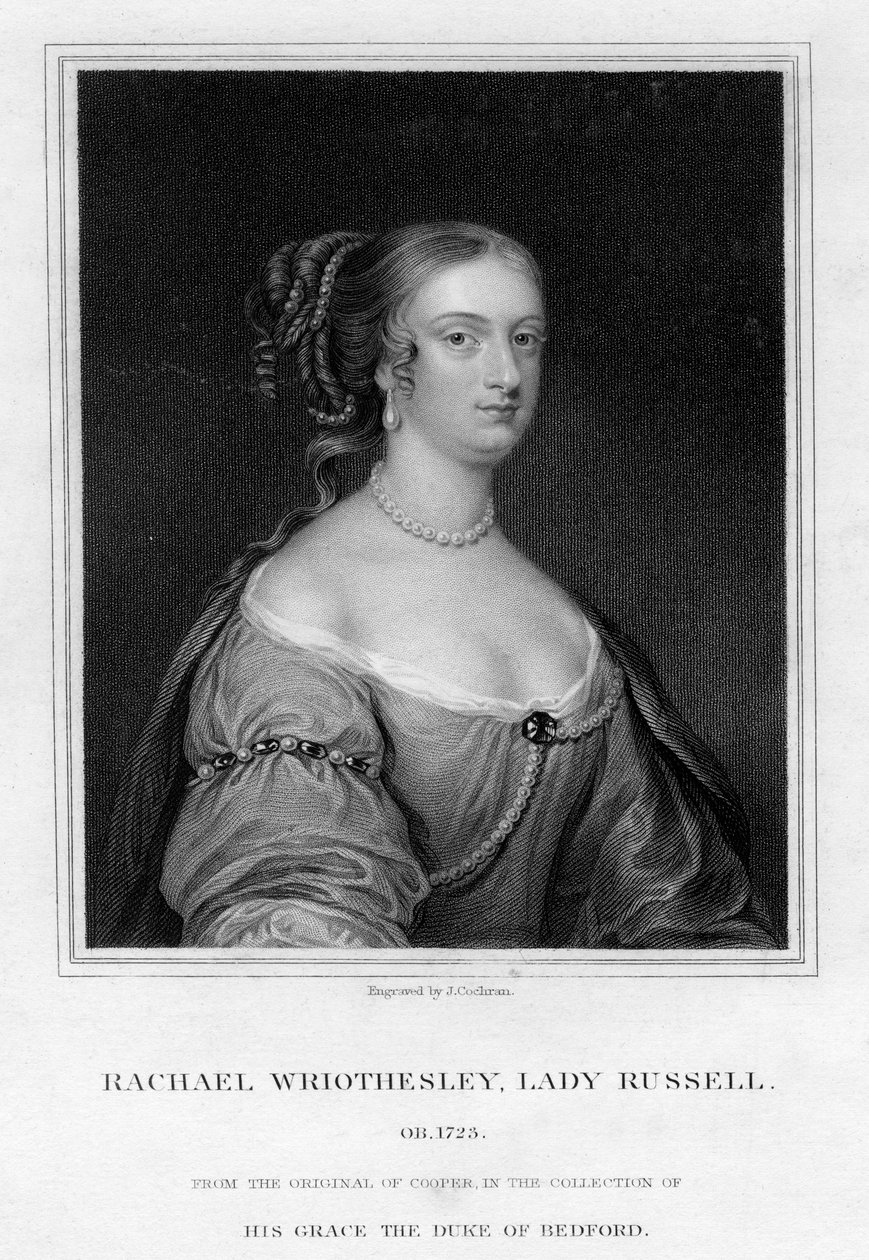 Rachael Wriothesley, Lady Russell, 19. század. alkotó: J. Cochran