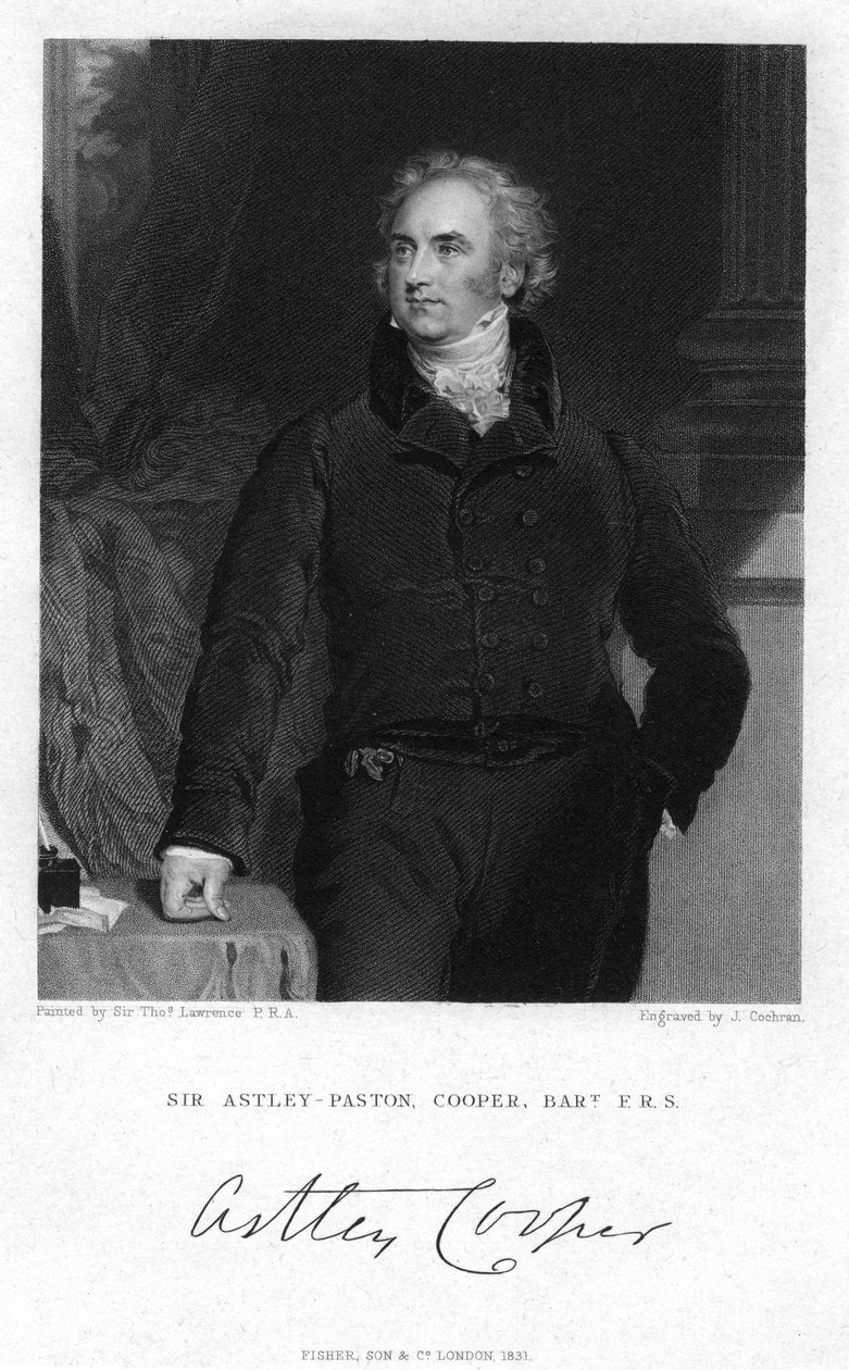 Sir Astley Paston Cooper, 1. Baronet, angol sebész és anatómus, 1831 alkotó: J. Cochran