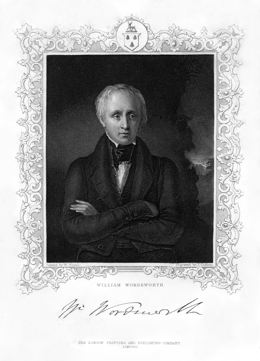 William Wordsworth, angol romantikus költő, 19. század. alkotó: J. Cochran