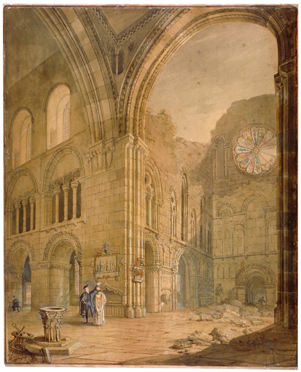 Szent Bertalan-templom, Smithfield, London City, 1806 alkotó: J Coney