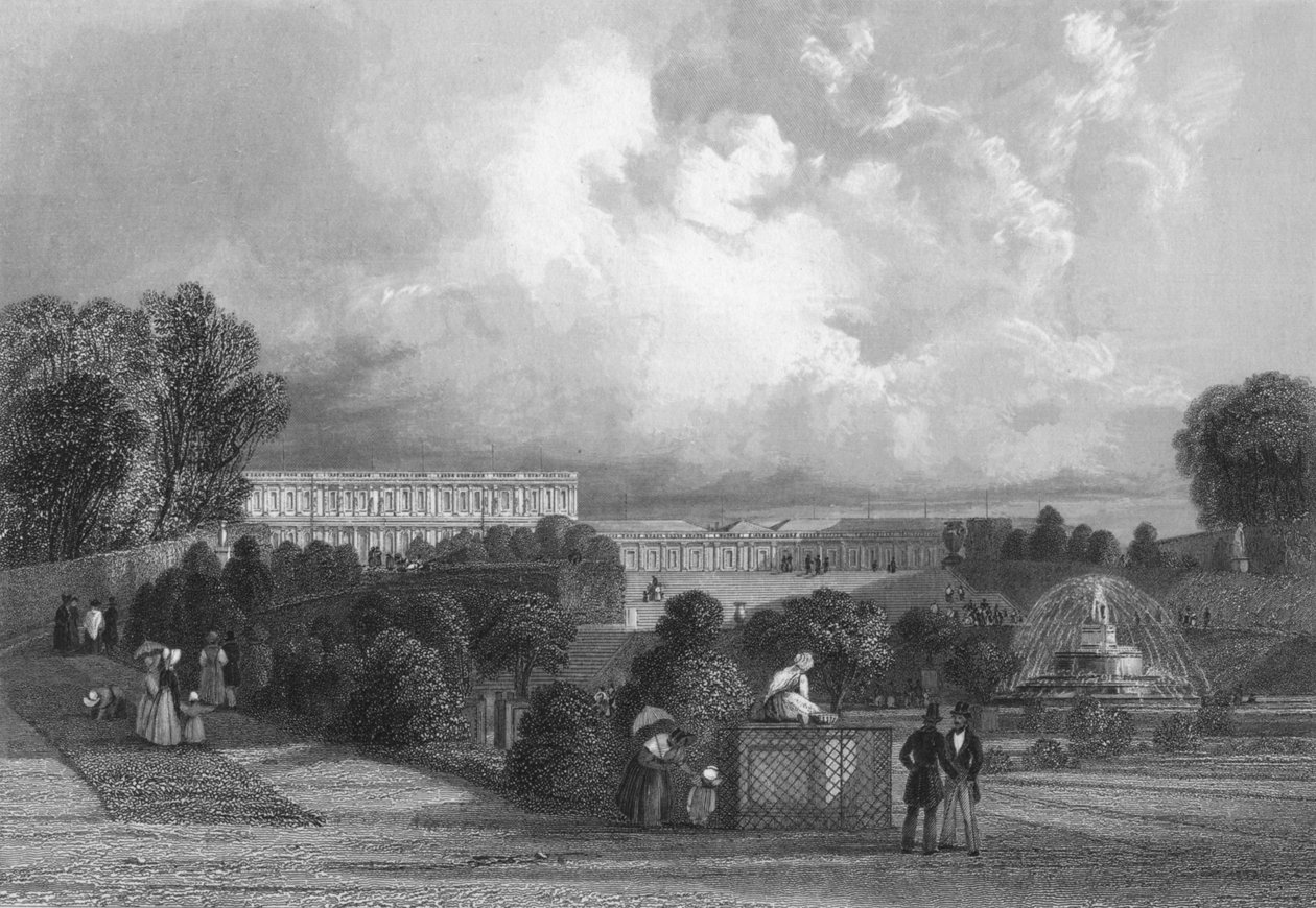 A Versailles-i kert, 1839 alkotó: J. Davis