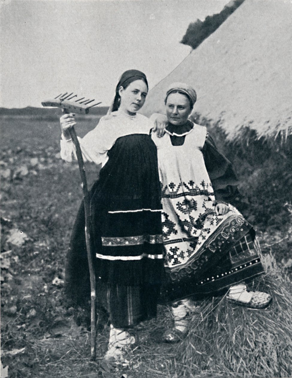 Két nő Ryazanból, Közép-Oroszországból, 1912 alkotó: J. Daziaro