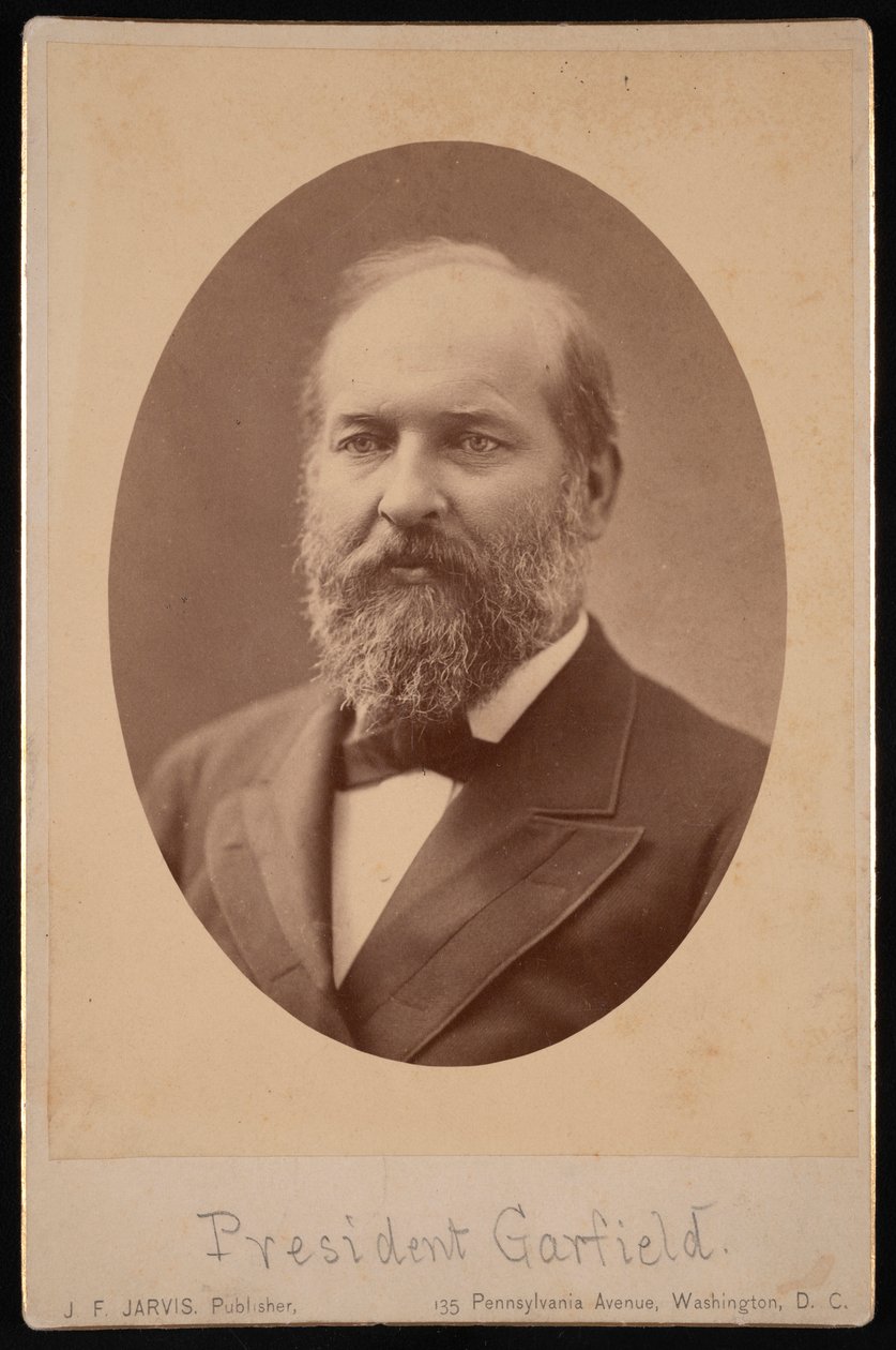 James Abram Garfield portréja 1831-1881, 1881. március. alkotó: J F Jarvis