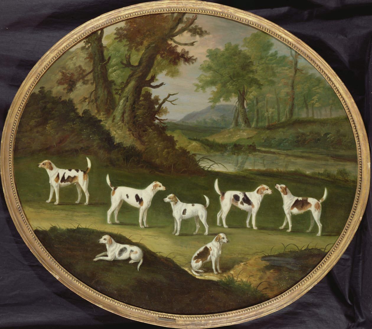 Harriers erdős tájon alkotó: J. Francis Sartorius