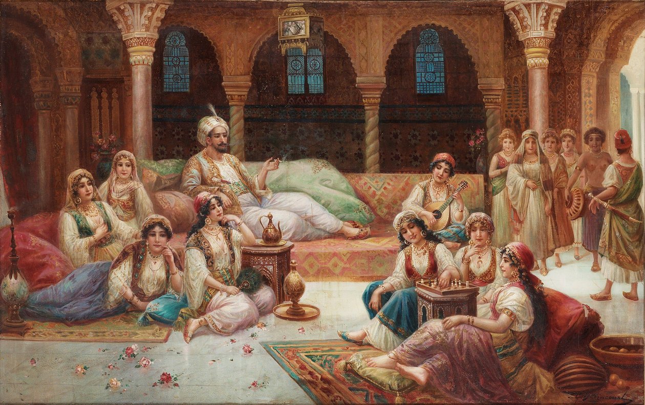 egy Háremben alkotó: J. G. Delincourt