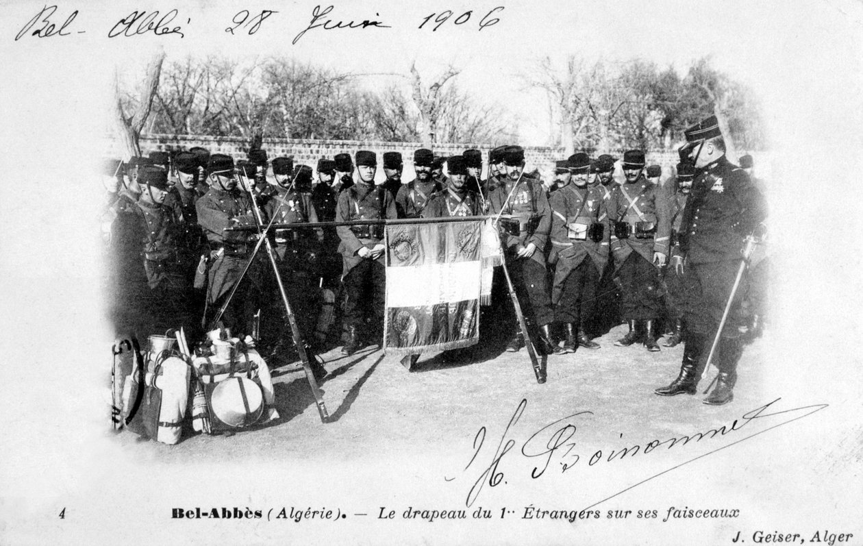 A Francia Idegenlégió 1. ezrede, Sidi Bel Abbes, Algéria, 1906 alkotó: J. Geiser