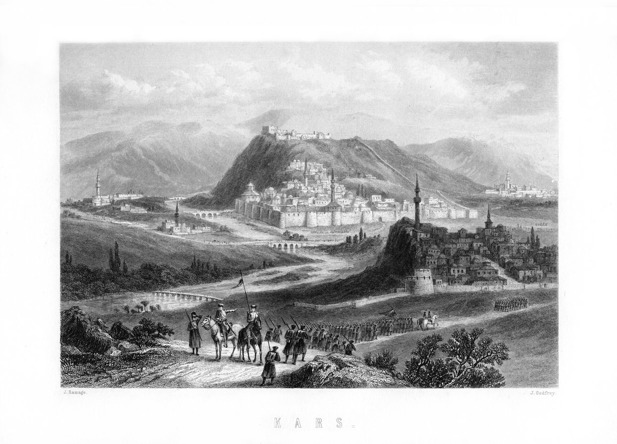 Kars, város Törökország északkeleti részén, 1893. alkotó: J. Godfrey