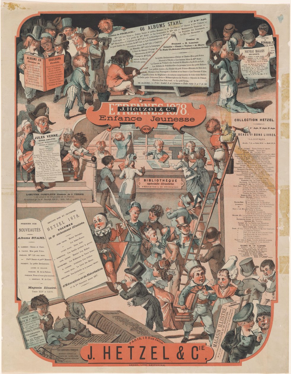 A párizsi J. Hetzel & Cie alaplistája Etrennes 1878 (cím a tárgyon) alkotó: J. Géoffroy Dickinson