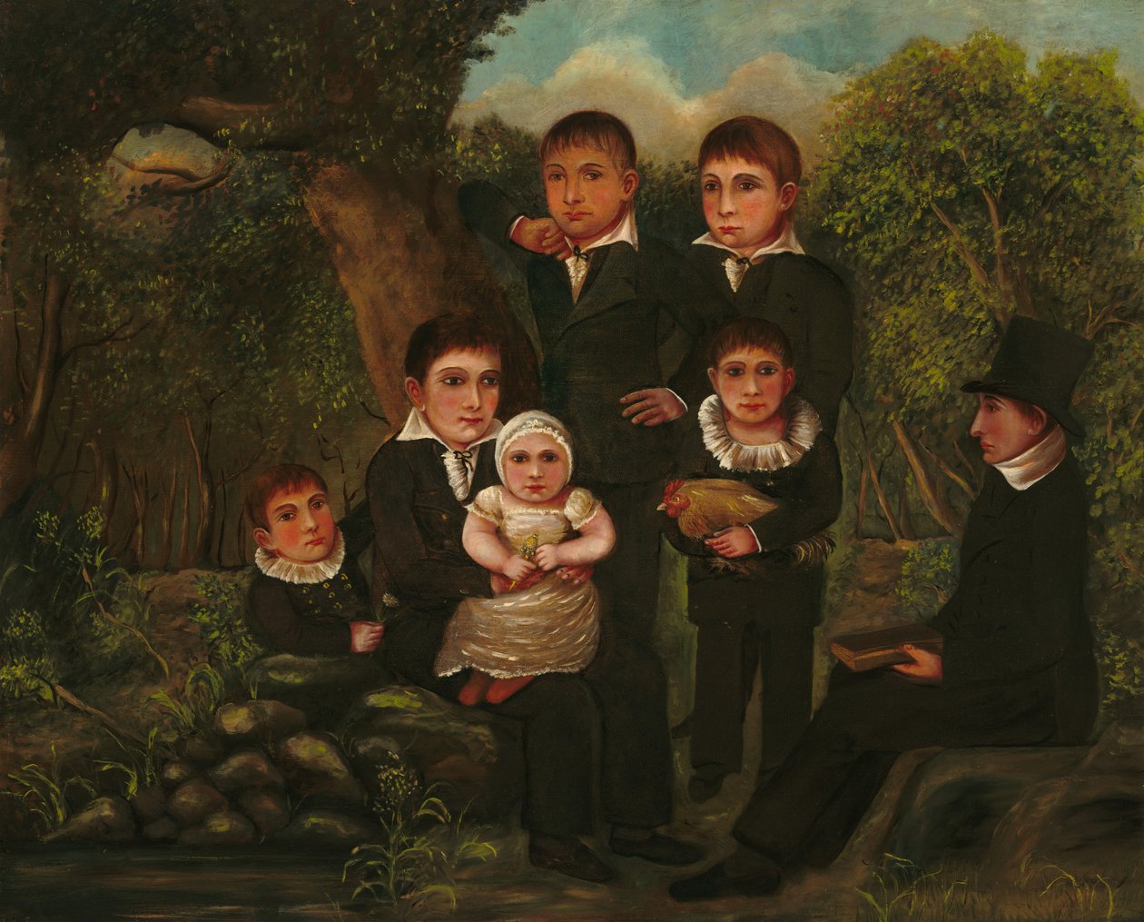 Abraham Clark és gyermekei alkotó: J. H.