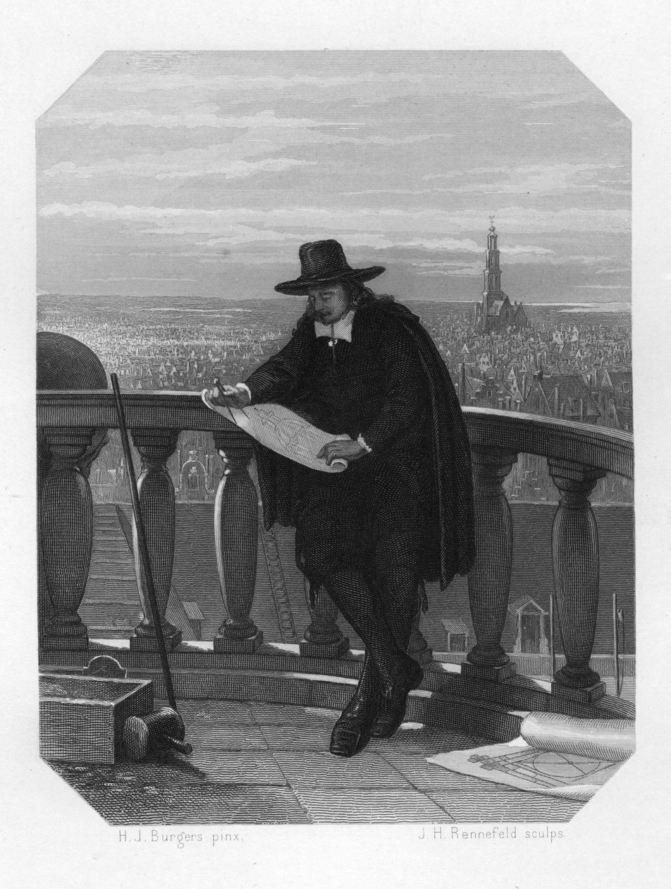 Jacob van Campen, az aranykor holland művésze és építésze, 17. század, 1870 c. alkotó: J. H. Rennefeld