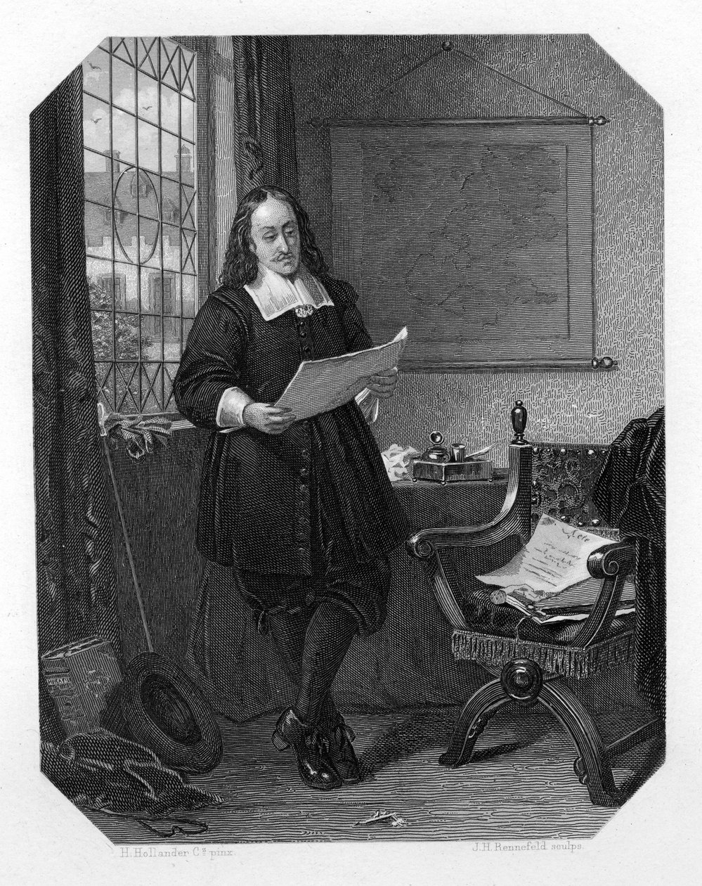 Johan de Witt, holland államférfi, 1654, 1870 körül. alkotó: J. H. Rennefeld