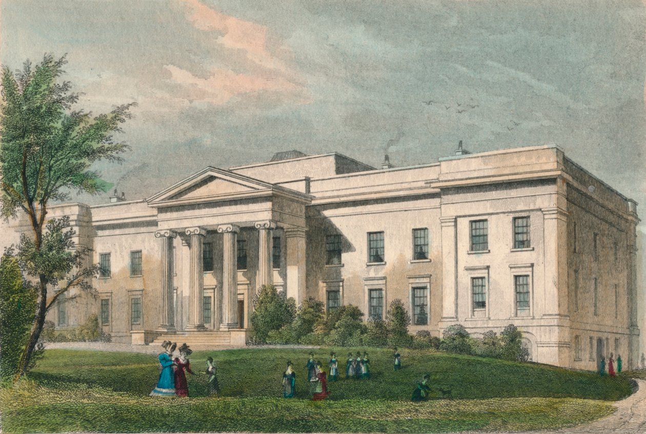 „New Merchant Maiden Hospital, Lauriston Lane, Edinburgh”, 1830. alkotó: J Henshall