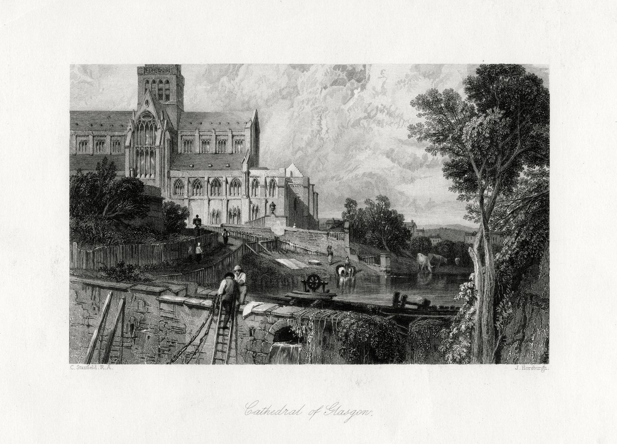 Glasgow-i katedrális, Skócia, 19. század alkotó: J. Horsburgh