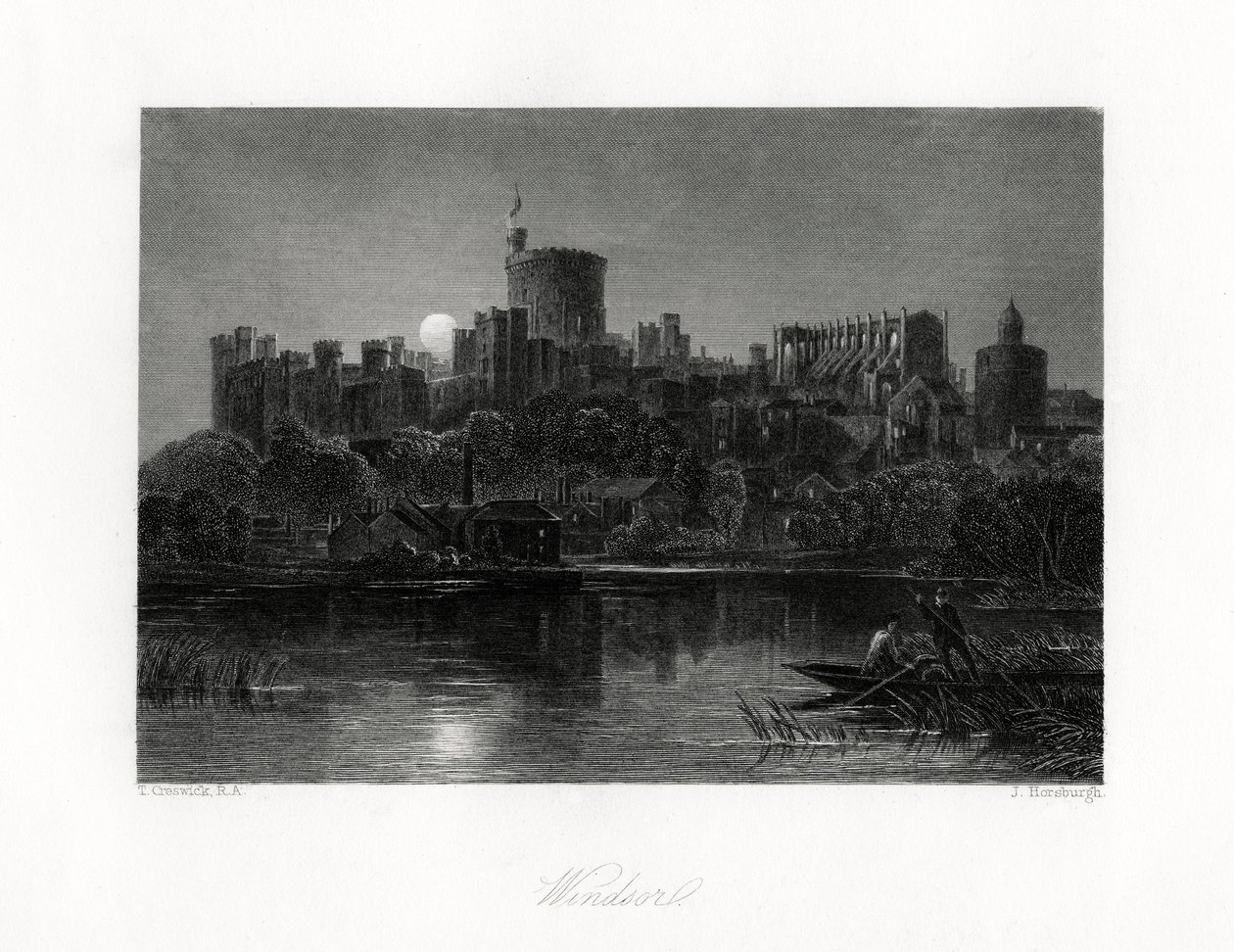 Windsori kastély, Berkshire, 19. század alkotó: J. Horsburgh