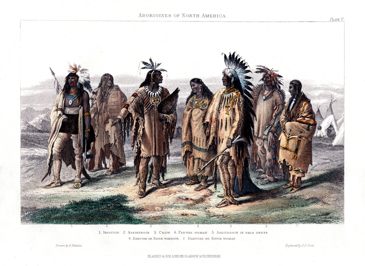 Észak-Amerika őslakosai, 1873 alkotó: J. J. Crew