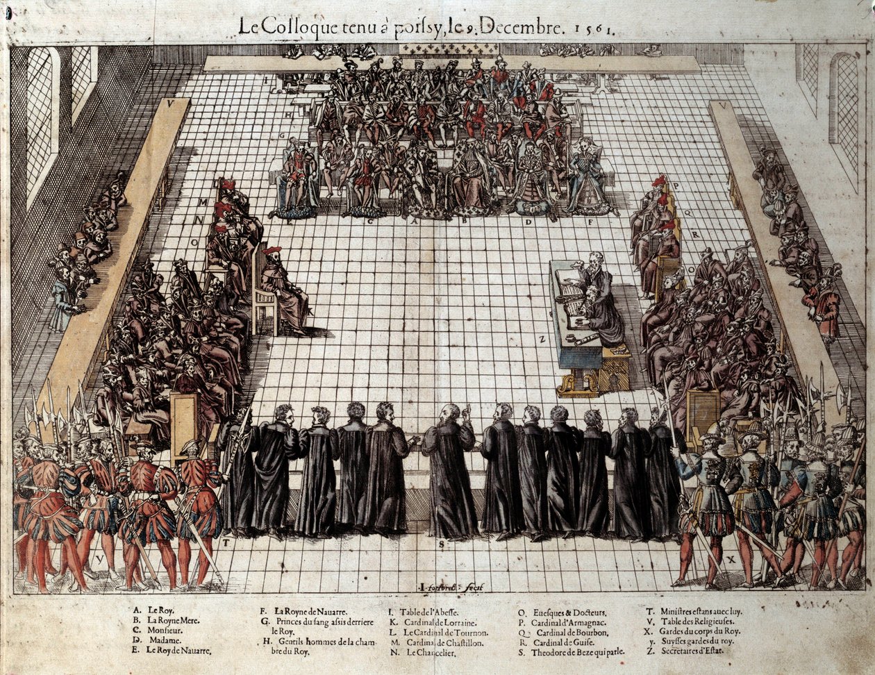 Poissy kollokviuma (február 9 alkotó: J. J. and Tortorel J. (fl.1568 92) Perrissin