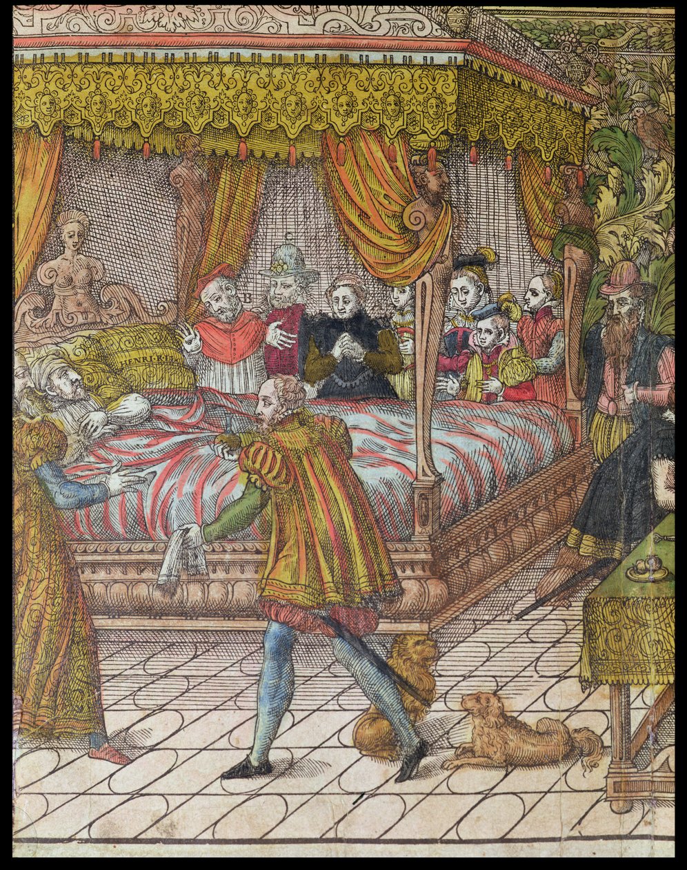II. Henrik (1519-59) halála, 1559. július 10. (181524. részlet) alkotó: J. J. and Tortorel, J. Perrissin